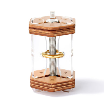 PUZZLE POTATO Mechanical Logic Puzzle - Brain Teaser for Adults - Light Brown - Model SU - Impossible Challenge