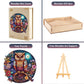 Jigfoxy Wooden Puzzles for mature-themeds  Owl Wood Puzzles mature-themed  Unique Animal Shape Wooden Jigsaw Puzzles  Birthday Gifts for Puzzles Lovers Family Friend (L-13.3 * 13.4in-270pcs)