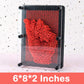 Sharkwill 3D Pin Art Intellectual Fun Toy Red Plastic Pin Art Palm Board Push Pin Toy (Red-6 X 8 Inches)