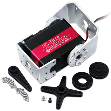 Annimos 60Kg Robot Servo Motor High Torque Stainless Steel Gear Digital Steering Large Servos With Mount Brackets