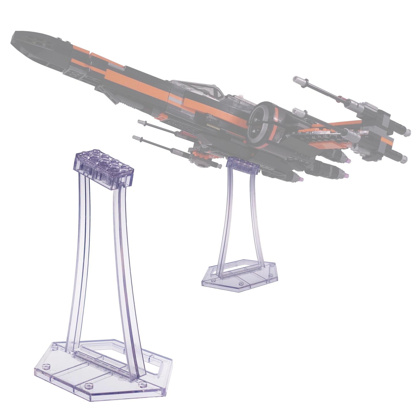 Brickvisions Display Stand For Lego 9493 75273 75301 75102 75218 X-Wing Starfighter, 75347 Tie Bomber, 75316 Mandalorian Starfig