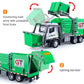 Garbage Truck Toys Metal Cab, Realistic Trash Truck Toys for Boys with Lights and Sounds, Friction Powered Recycling Truck for K