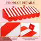 Tallew 8 Pcs 3D Circus Awning Wall Decoration Carnival Stripes Awning Circus Tent Carnival Theme Party Decor for Carnival Party