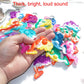 30Pcs Rainbow Bulk Dolphin Shape Mini Pop Keychain Toys For Kids Summer Party Favors Gifts, Prizes, Small Sensory Simple Tie-Dye