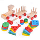 Fun Little Toys Stacking Train, Shape Sorter Wooden Toys(23 Pcs), Sorting & Stacking Toys For Toddler 3, Montessori Toys For 3 Year Old Boy Girl Gifts, Kids Wooden Train Toy