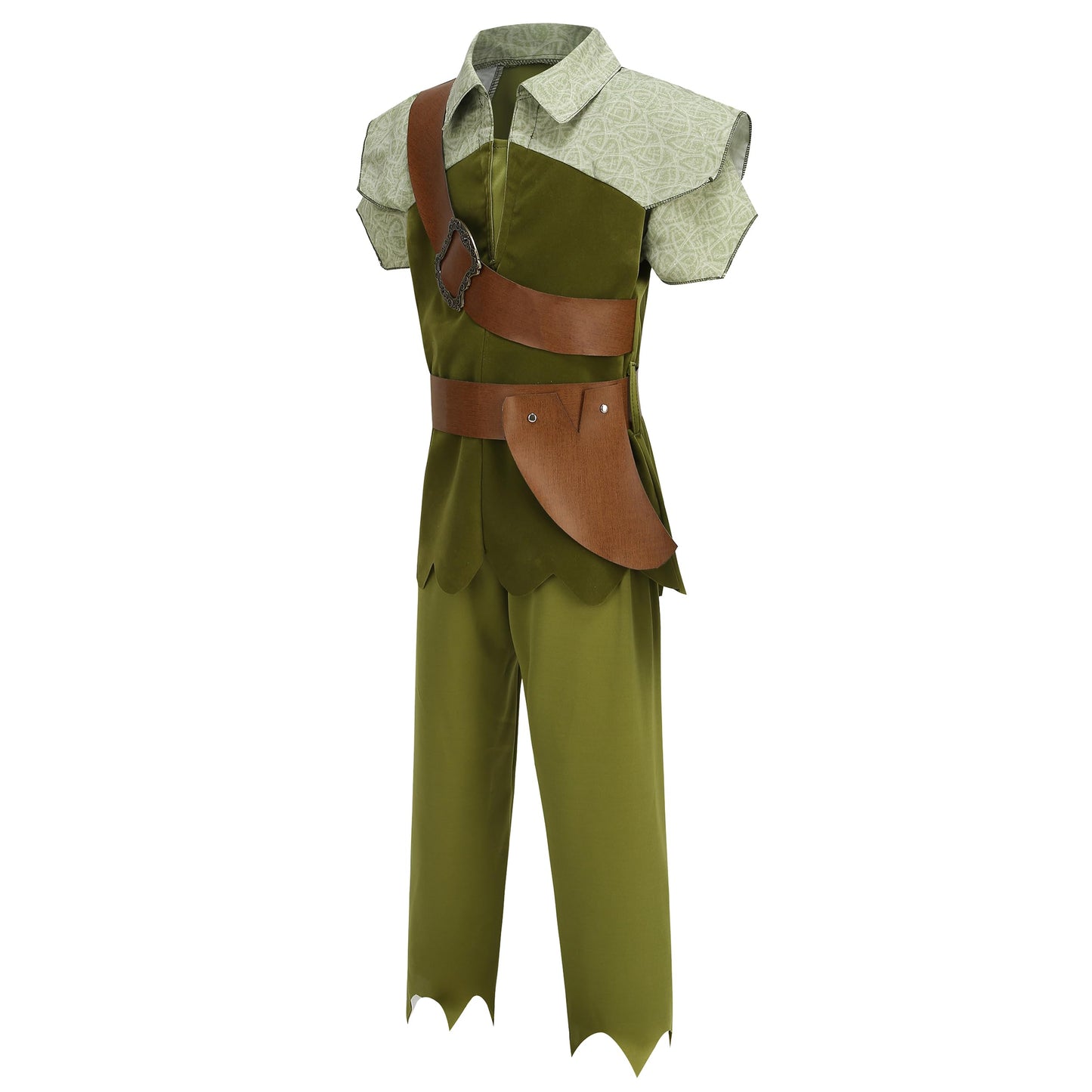 Kosgraiy Kids Peter Pan Costume Set,Boys and Girls Peter Pan Costume,Child Halloween Outfit,L/140
