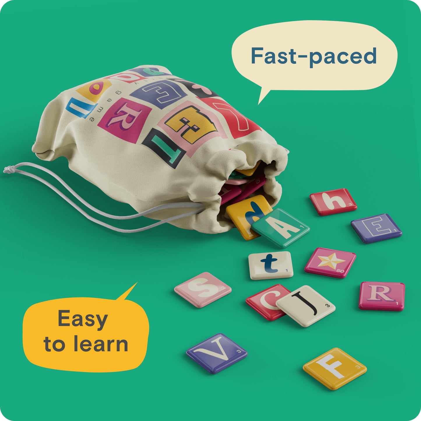 Letterpool: Fast Thinking Word games for mature-themeds and Family - Funny Board games for mature-themeds Party games mature-themed games for Family game Night Board games for Teens mature-themed Board games game Night 2 + Player