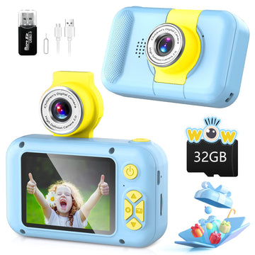 Kid Camera,Arnssien Camera For Kid,2.4In Ips Screen Digital Camera,180°Flip Len Student Camera,Children Selfie Camera With Playback Game,Christmas/Birthday Gift For 4 5 6 7 8 9 10 11 Year Old Girl Boy