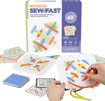 Sew Fast Speed Threading Board Game For Kids & Family | Lacing Race Educational Toy To Improve Hand-Eye Coordination & Motor Ski
