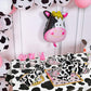2 Pcs Cow Print Tablecloth Cow Plastic Table Cover 87 x 51 Inches Farm Animal Party Tablecovers for Cow Theme Birthday Party Sup