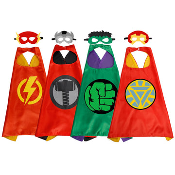 Riorand Superhero Capes For Kids,Superhero Costume For Girls Birthday Party Supplies,Christmas Halloween Dress Up For 3-10 Year 