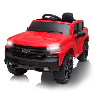 12V Ride On Car, Battery Powered Licensed By Chevrolet Silverado Gmc Kids Ride On Truck, Toddler Electric Vehicles Toys W/Remote