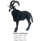 Funshowcase African Jungle Animals Sable Antelope Toy Figure Realistic Plastic Figurine Height 4-Inch