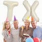 TONIFUL 40 Inch Large Cream White Letter X Balloons Giant Alphabet Letter Balloons,Foil Mylar Big Balloons for Birthday Party,An
