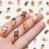 60 Pieces Mini Ice Cream Decor for Dollhouse Accessorie Mini Food Dessert for Crafts Tiny Resin Ice Cream for Dollhouse Mini Kit