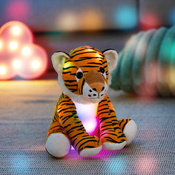 Athoinsu 11'' Light Up Tiger Stuffed Animal With Led Night Light Glow In Dark Soft Plush Toy Valentine'S Day Children'S Day Birt