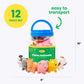 Boley Farm Animals Bath Toys - 12 Colorful Plastic Pool Toys for Kids, Small, Multicolor, Model 75258