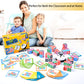 Varbertos Wooden Matching Game Puzzle 2.0 Games, Pattern Block Match Puzzles Building Cubes With Bell For Kids And Adults Toys Board Games For Family Night