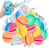 Reusable Water Balloons Quick Fill Soft Silicone Self Sealing Water Balls Outdoor Water Toys With Mesh Bag For Outdoor Summer Fun Party Kids Outside Play Water Games Gift Pool Activity (18Pack)