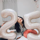 25 Balloon Number, Cream White Number 25Th Birthday Balloons 40 Inch, 25 Or 52 Years Old Cream White Birthday Decorations For Me