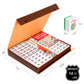 Gustaria American Mahjong Set, Mahjongg Game Set With 166 Numbered 1.5' Large Size Tiles(Green),Brown Carrying Case, English Manual(Majiang, Mah Jongg)