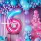 Rainbowq 6 Balloon Number 40 Inch For Boy Or Girl Big Starry 0-9 Foil Mylar Large 6 Number Balloon Happy 6Th Birthday Party Anni