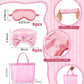 Sintuff 24 Pcs Sleepover Party Supplies For Girls 6 Spa Party Robes 6 Tote Bags 6 Headbands 6 Spa Masks(Size 10,Pink)