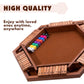 Shut The Box Wood Board Game,2-6 Player Puzzle Game, 16 Dice Educational And Entertaining Classic Tabletop Math Game For Kids
