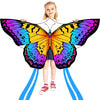 Honbo Butterfly Kites For Kids & Adults, Large Kite For Toddlers Age 2-4, Each Kite With 300Ft Line Handle,Beginner Kite For Kids Ages 4-8,Beach Kites For Outdoor Activities & Family Trip(Rainbow)