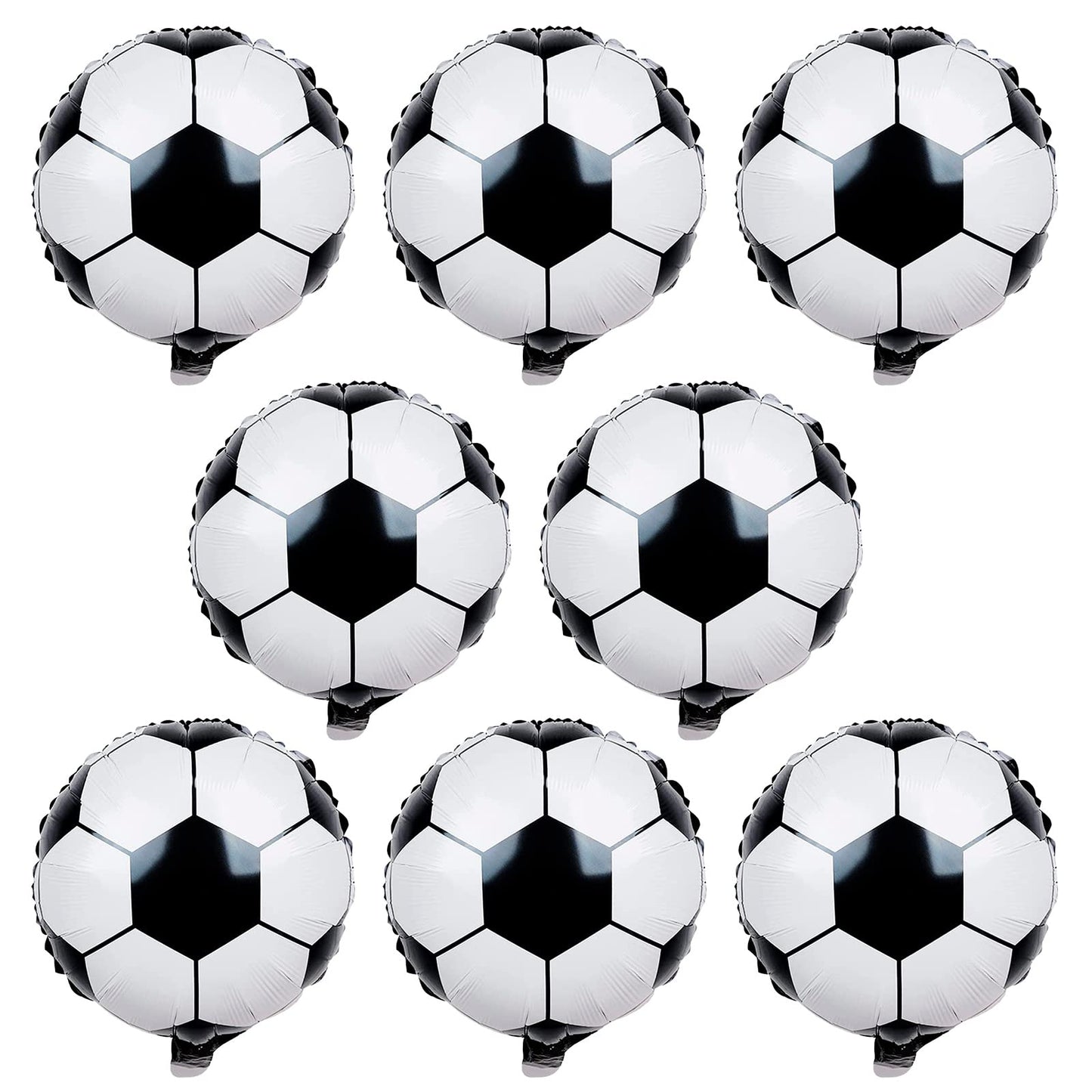 8Pcs Soccer Party Balloons, 18Inch Soccer Foil Balloons World Cup 2022 Football Shape Mylar Foil Balloons Decor For Men Kids Boy