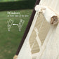 Lavievert Natural Canvas Teepee Tent for Kids, Foldable Teepee Play Tent with A Water Resistant Bottom Mat, Present Playhouses f