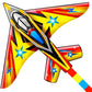 Honbo Airplane Jet Kite For Kids & Adults Perfect Kites For Kids Ages 4-8, Easy To Fly Giant Kites For Beach And Outdoor Activity, Kite Handle And String Included, Beginner Kite