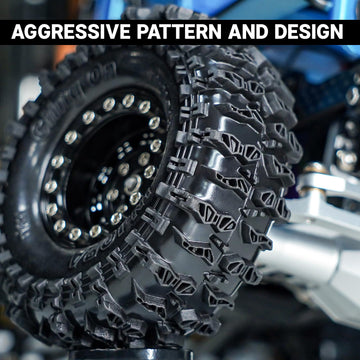 INJORA 1.3''Tires -S5 Cling On Tires 70 * 26mm for SCX24 TRX4M AX24 1/18 1/24 Micro Crawler,T1320