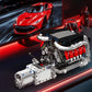 Mould King 10203 V8 Engine Building Blocks Sets, Build A Engine Model Kit That Runs, Moc Engineering Model Building Kit, Stem En