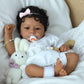 SCOM Reborn Baby Dolls Black Girl- 18 Inch Realistic Newborn Doll Newborn Dolls African American Real Life Baby Gift for Kids Age 3