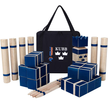 Kubb Premium Set Yard Game Set For Adults, Families - Fun, Interactive Outdoor Family Games - Durable Wood Blocks With Travel Bag - Clean, Games For Outside, Lawn, Bars, Backyards