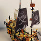 YBLOCK Pirates Ship Building Mini Blocks Set, 1328 Pieces, Brown Plastic Toy for Ages 8-14, Model 01041