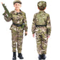 Tacobear Army Soldier Military Costume For Kids Boys Ages 3-11 Halloween Dress Up Role Play Set With Toy Accessories