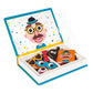 Janod Magnetibook 83 Pc Magnetic Boy Crazy Face Dress Up Game For Imagination Play - Book Shaped Travel/Storage Case Included - S.T.E.M. Toy For Ages 3+