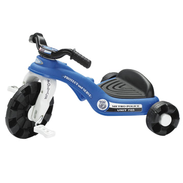 American Plastic Toy Police Cycle Blue, 24.25” X 16.5” X 14”