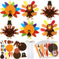 Harloon 6 Set Thanksgiving Turkey Craft Kits for Kids DIY Make a Turkey Art 13-17 Large Thanksgiving Hanging Ornaments Decoratio