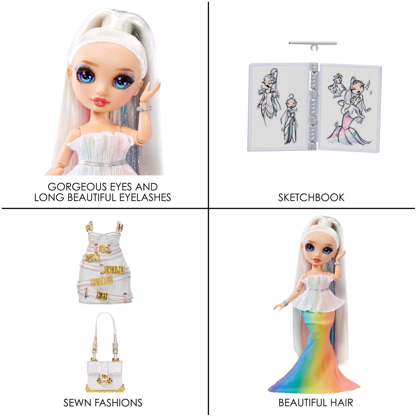 Rainbow High Amaya Raine 11” Fashion Doll Playset with 2 Outfits & Accessories, Rainbow Color, Model 594154EUC