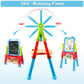 Mojitodon Kids Easel - Double-Sided Adjustable Art Easel with Accessories, Blue, Plastic