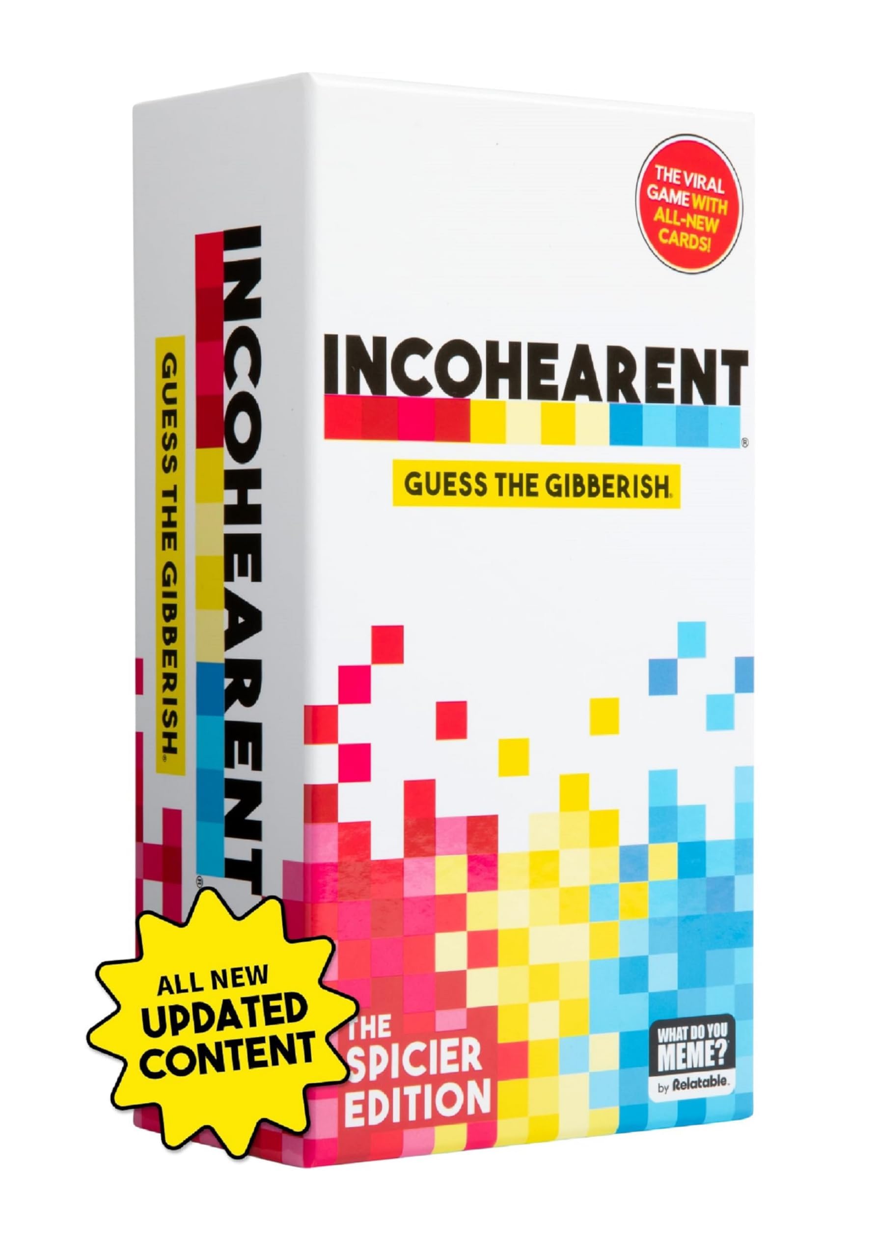 Incohearent, The Guess The Gibberish Party Game By Relatable, A Funny Card Game For Adults, Great For Bachelorette Party Games Or Game Night Games, Includes 400 Cards, Instructions, And 1 Sand Timer