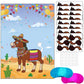 T-Antrix Pin The Tail On The Donkey Party Games For Kids With 21'' X 28'' Mexican Donkey Poster, Reusable Tails Party Supplies F