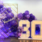 Bezente Purple Giant Balloons - 36 Inch Jumbo Round Latex Balloons, 8 Pack for Birthday, Graduation, Baby Shower, Wedding, Halloween