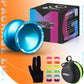 Magicyoyo V10 Unresponsive Yoyo Professional Finger Spin Yoyo With 12 Yoyo Strings, Yoyo Case, Yoyo Glove-Blue