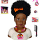 Black African Brown Styling Head Dolls With Curly Afro Hair And 5 Accessories, For Kids, Kids Toys For Ages 3 Up (Msimbi 01, 11