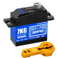 GOUPRC 21G 7KG RC Micro Digital Medium-Aluminum Servo, High Torque Metal Steel Gears with 25T Servo Horn for 1/14 1/16 RC Car Cr