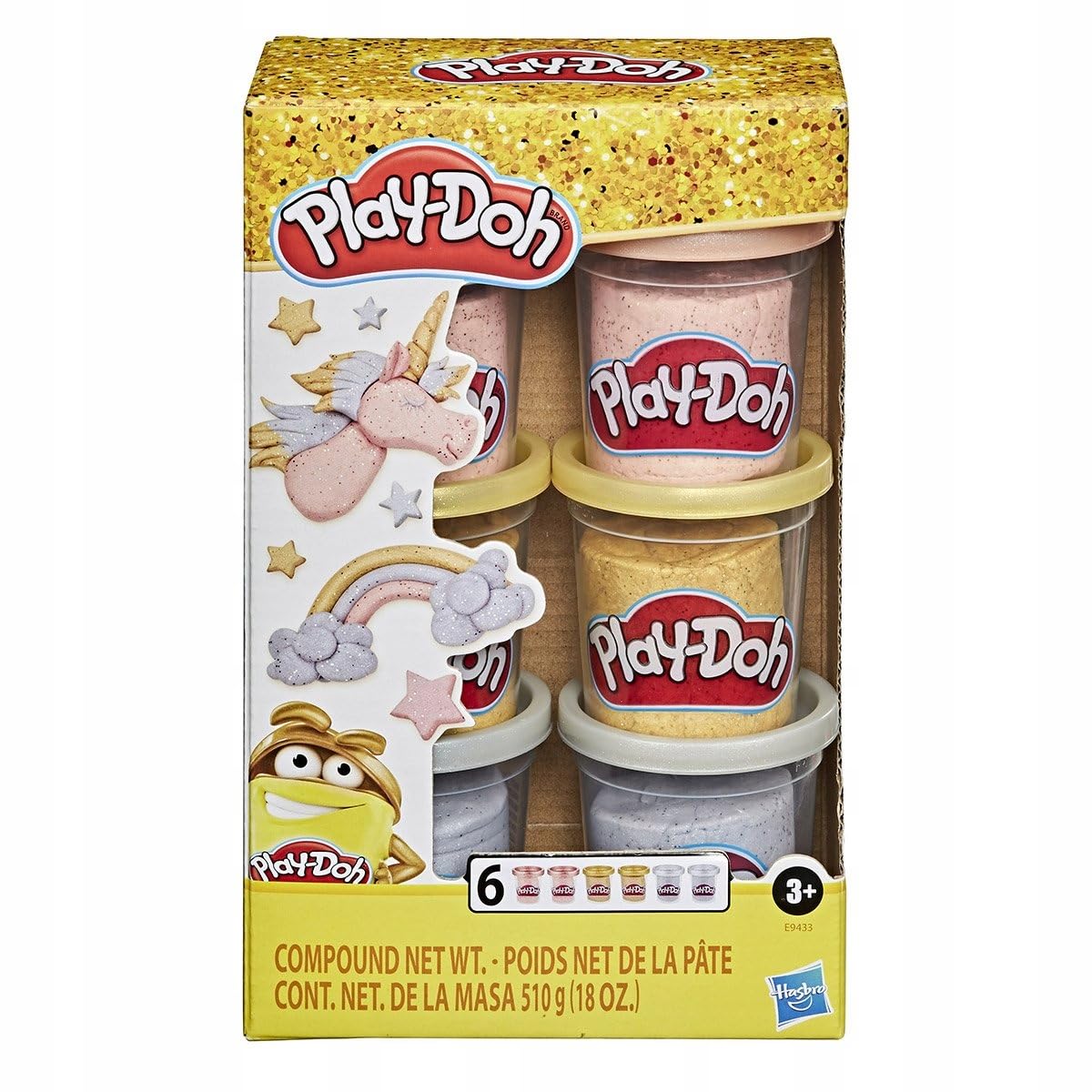 Play-Doh Hasbro European Trading B.V VASETTO Col.Met.E9433 Creative Activities, Multicolor (E94335L0)